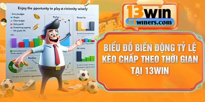 Biểu đồ biến động tỷ lệ kèo chấp theo thời gian tại 13Win